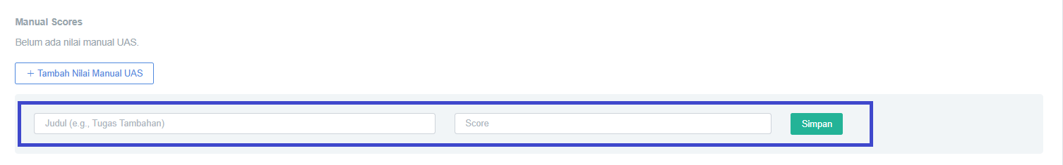 Manual Scores UAS