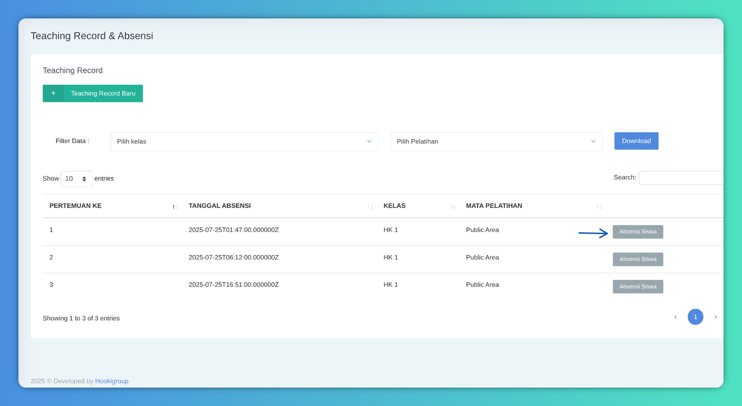 Pilih Teaching Record